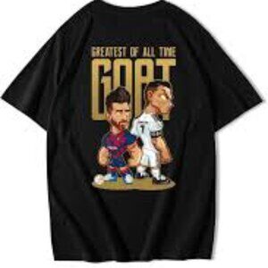 BRZ COLLECTION Messi and Ronaldo Goat Unisex Oversize shirt